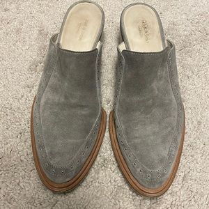 rag & bone Weiss Suede Mules studded accents block heel